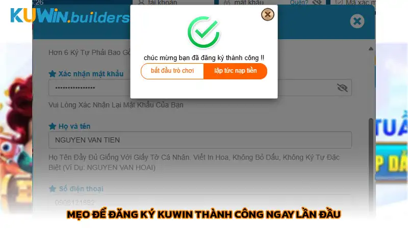 Đăng ký Kuwin | Hướng dẫn cách đăng ký chỉ trong 5 phút Mẹo để đăng ký Kuwin thành công ngay lần đầu