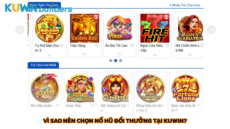 Nổ hũ đổi thưởng Kuwin | Trải nghiệm sảnh nổ hũ thưởng khủng Vì sao nên chọn nổ hũ đổi thưởng tại Kuwin?